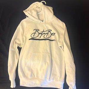 Beets boss white sweatshirt and sweatpants set